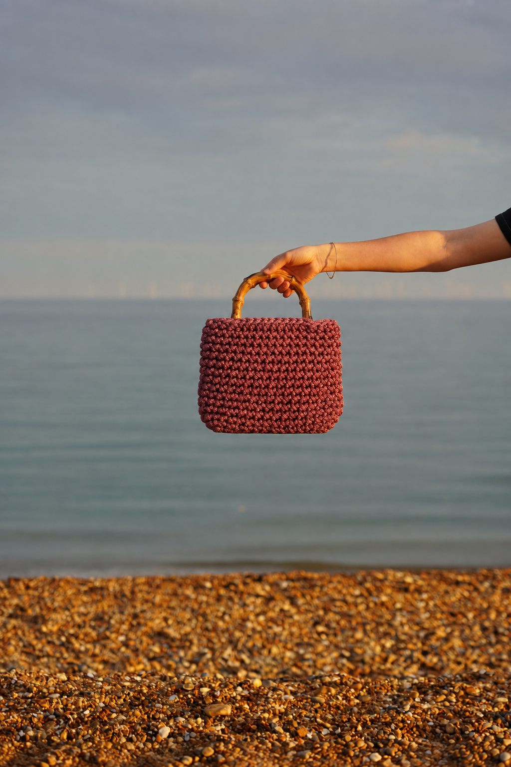 Burgundy Mini Maison Handbag