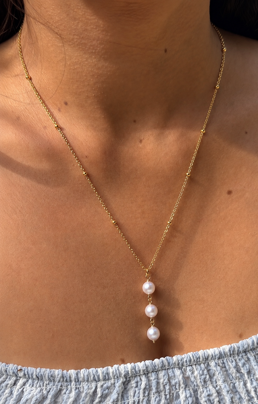 Three Pearl Necklace