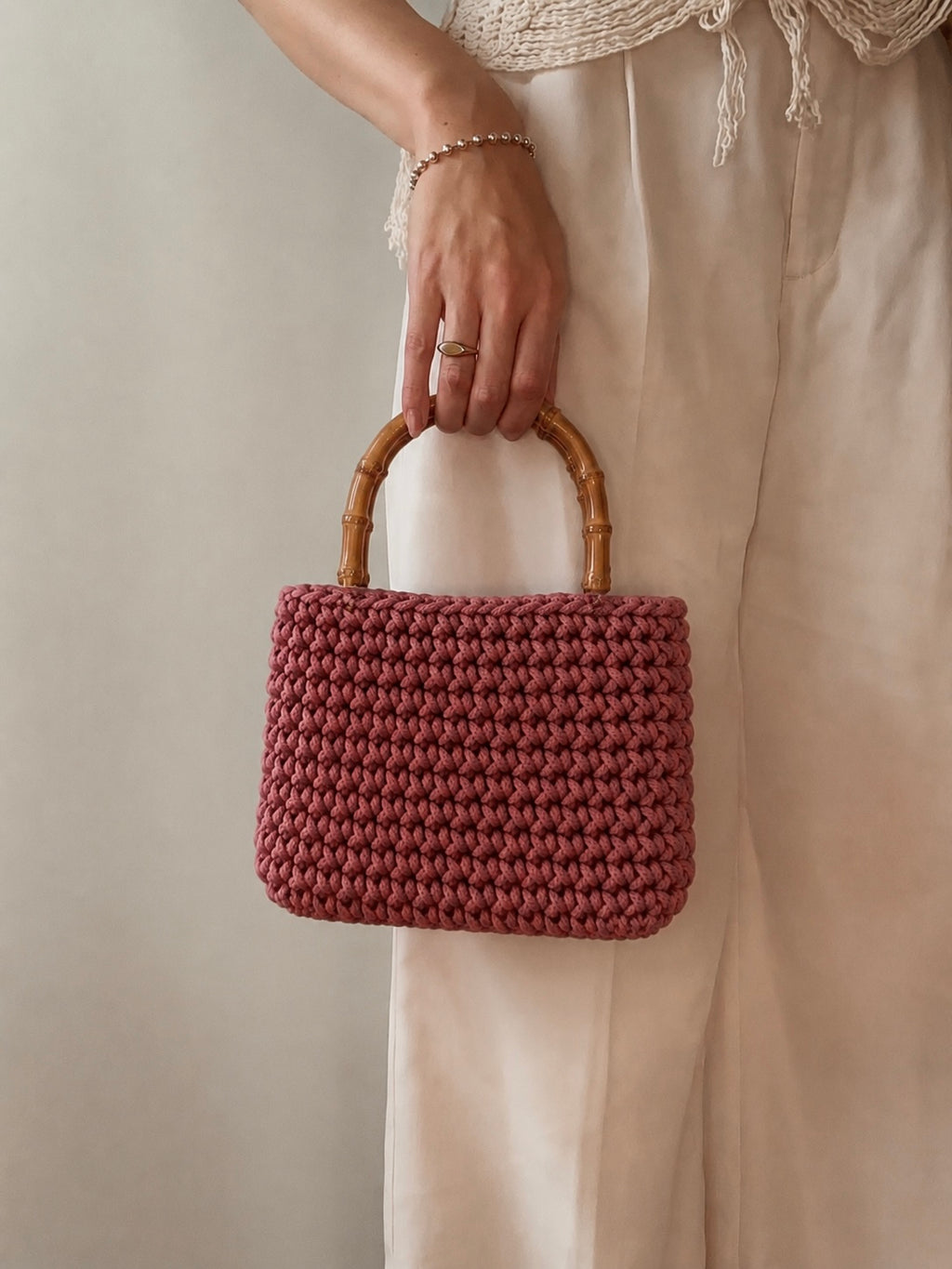 Burgundy Mini Maison Handbag