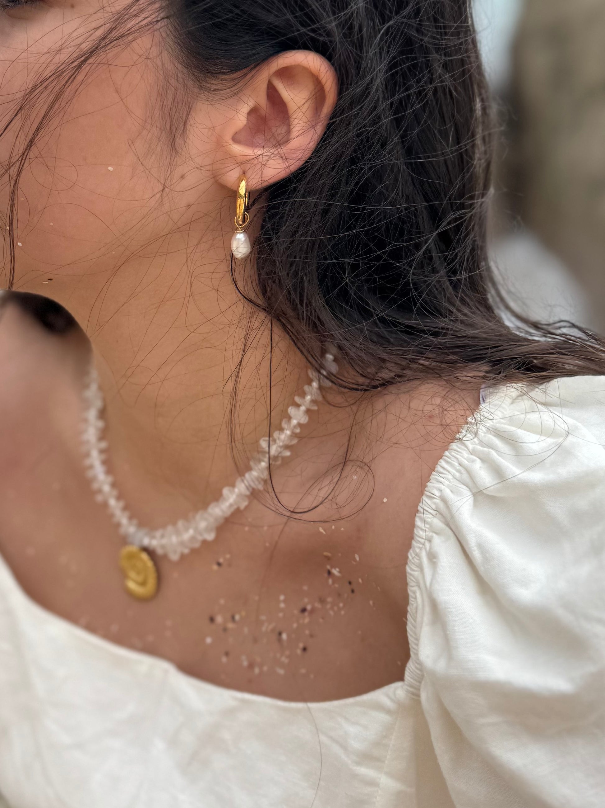 Luminara Pearl Hoops