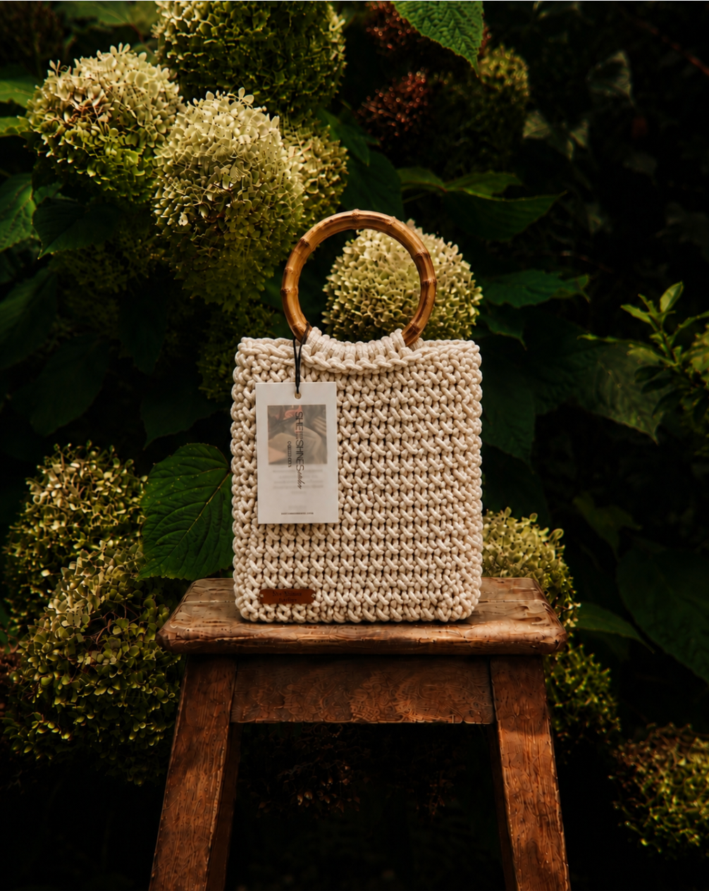 White Maison Large Handbag