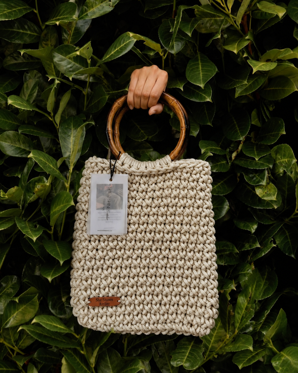 White Maison Large Handbag