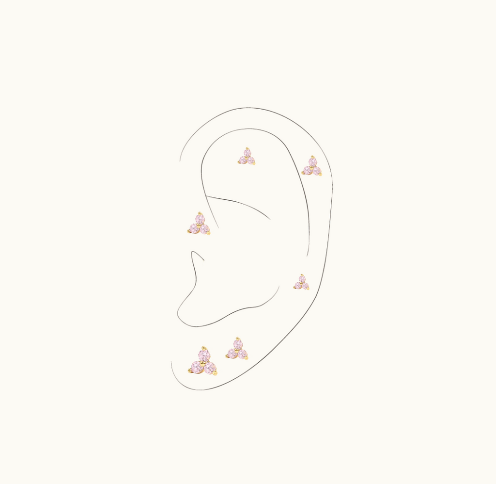 Gisèle Baby Pink Zircon Cartilage Stud
