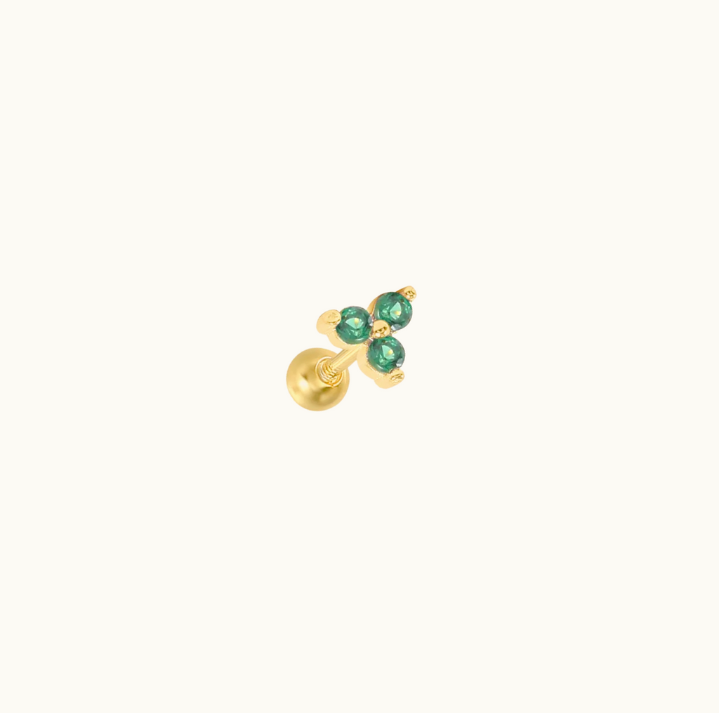 Gisèle Green Zircon Cartilage Stud