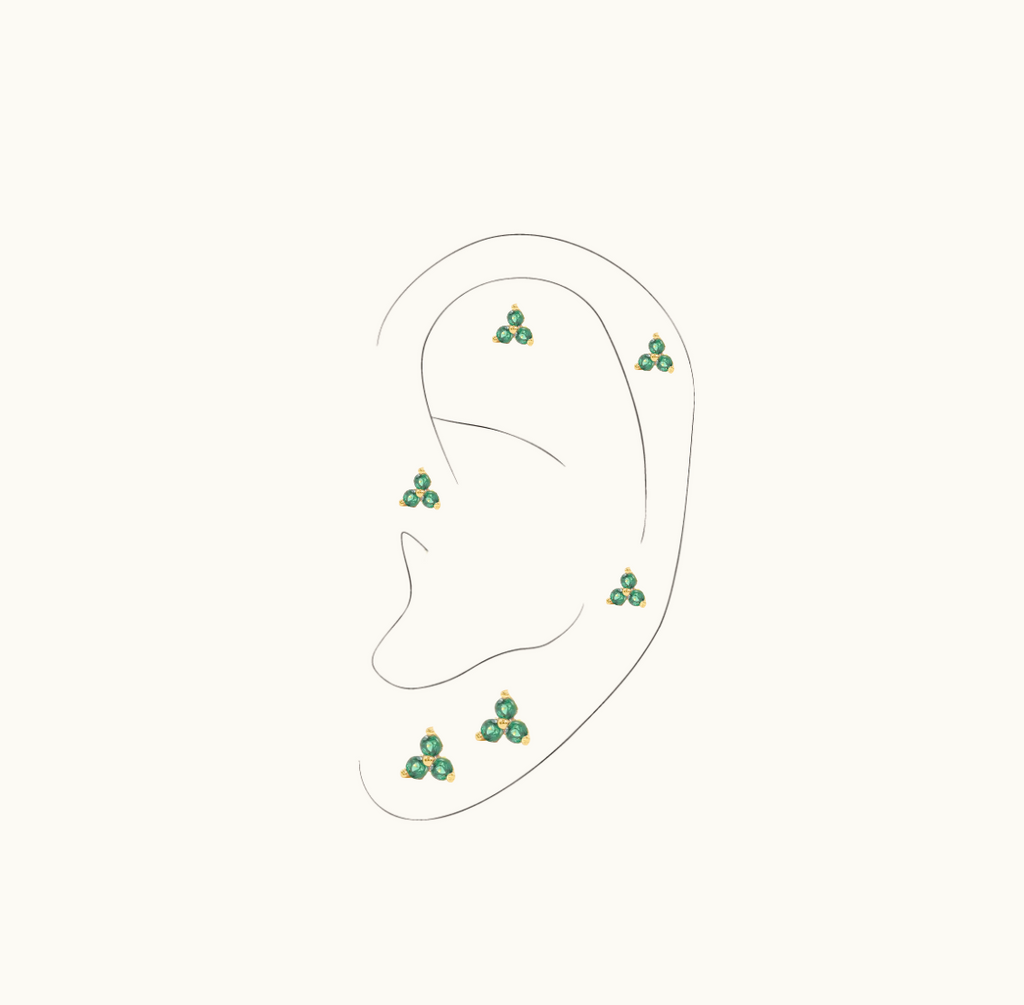 Gisèle Green Zircon Cartilage Stud