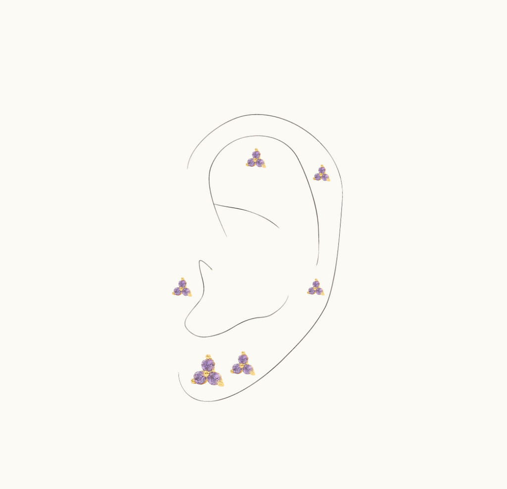 Gisèle Purple Zircon Cartilage Stud