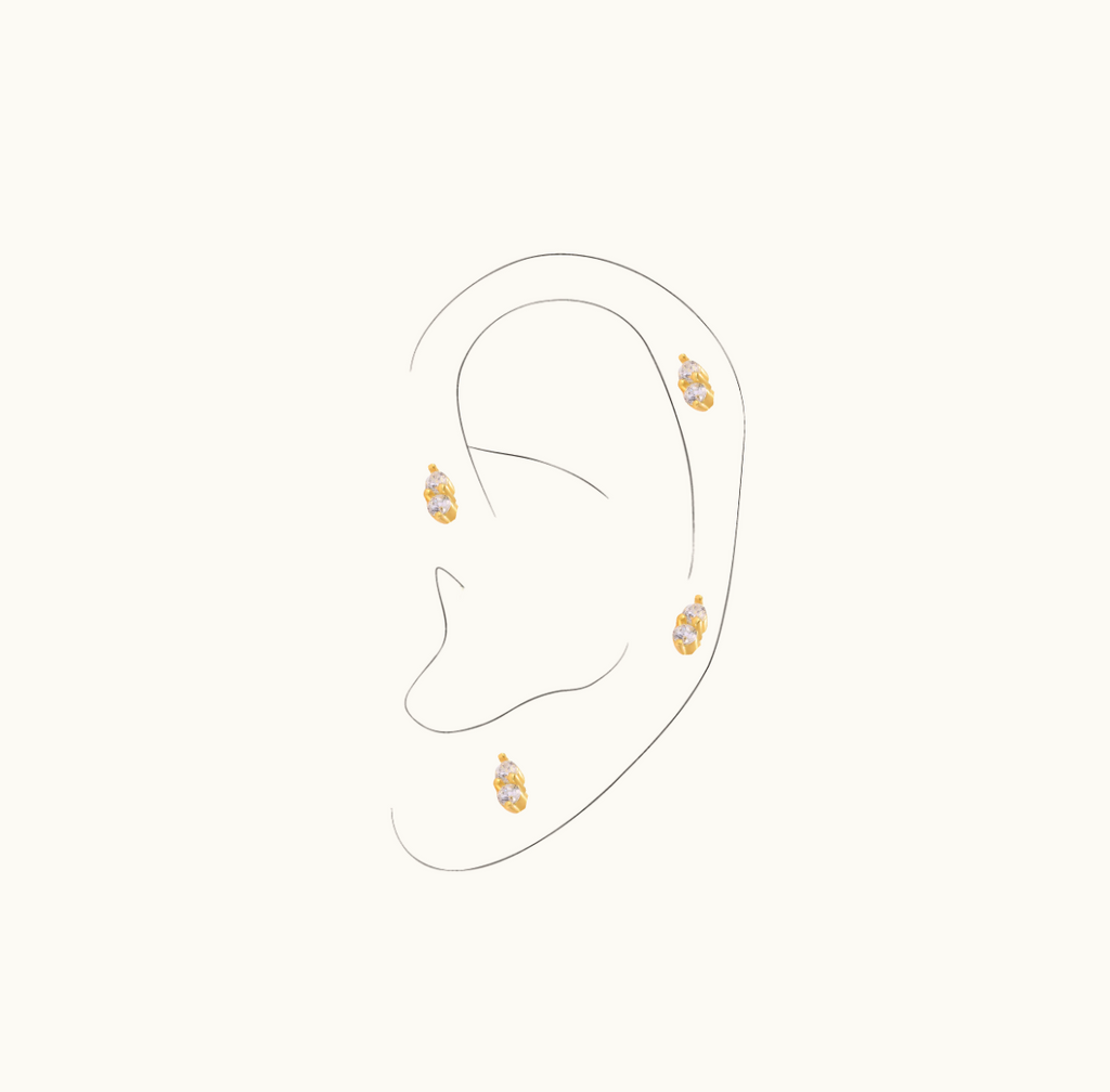 Celestial Clear Zircon Stud