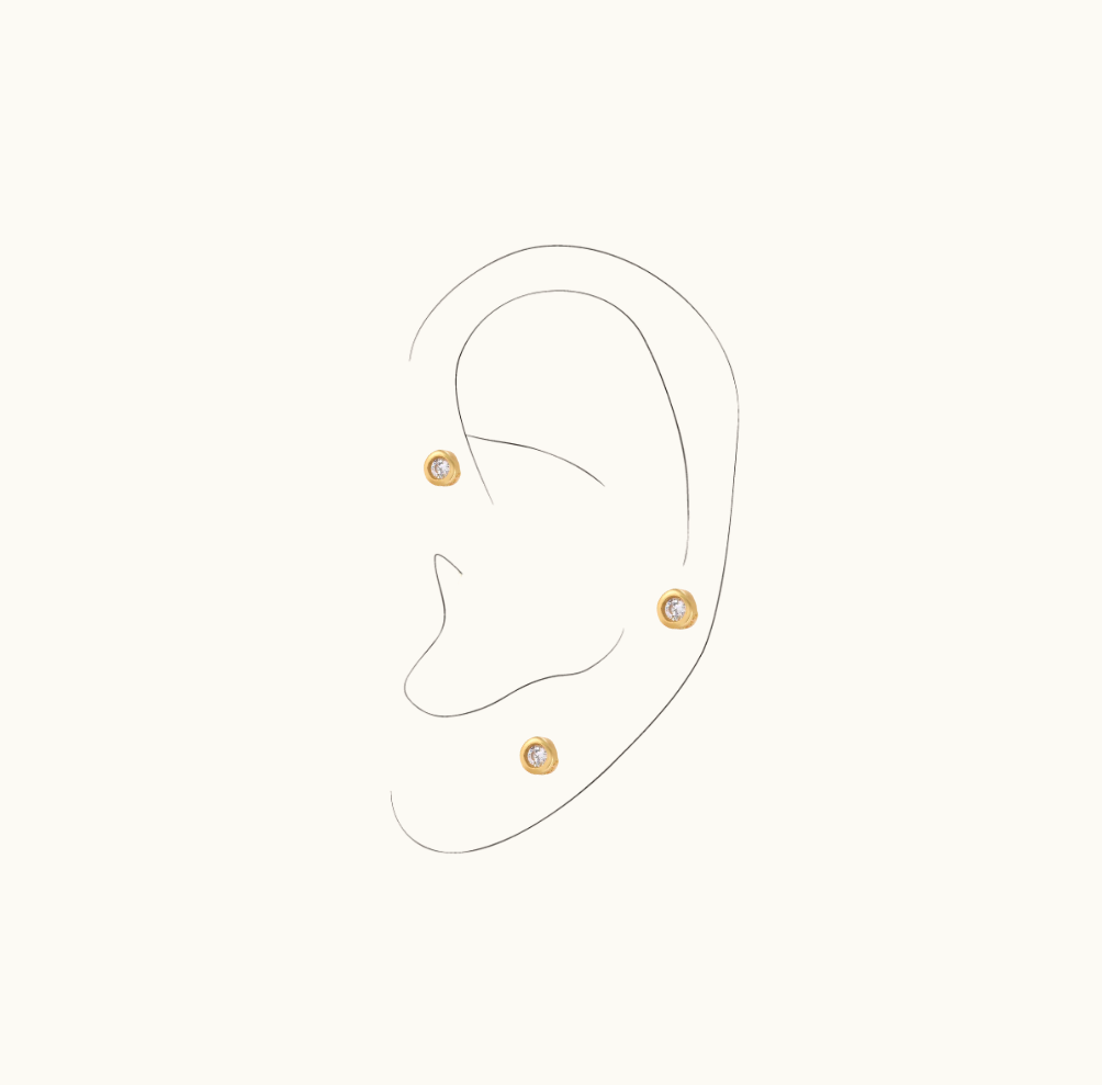 Moonlight Clear Zircon Stud