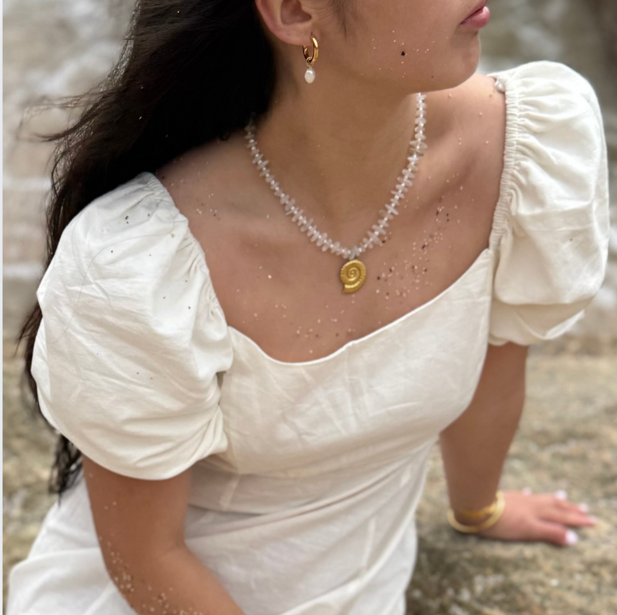 Luminara Pearl Hoops