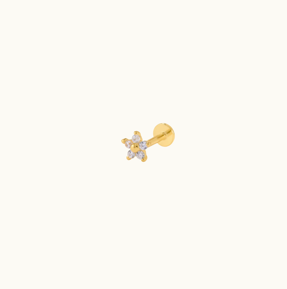Flower Clear Stud